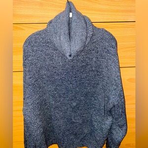 Gray turtleneck sweater